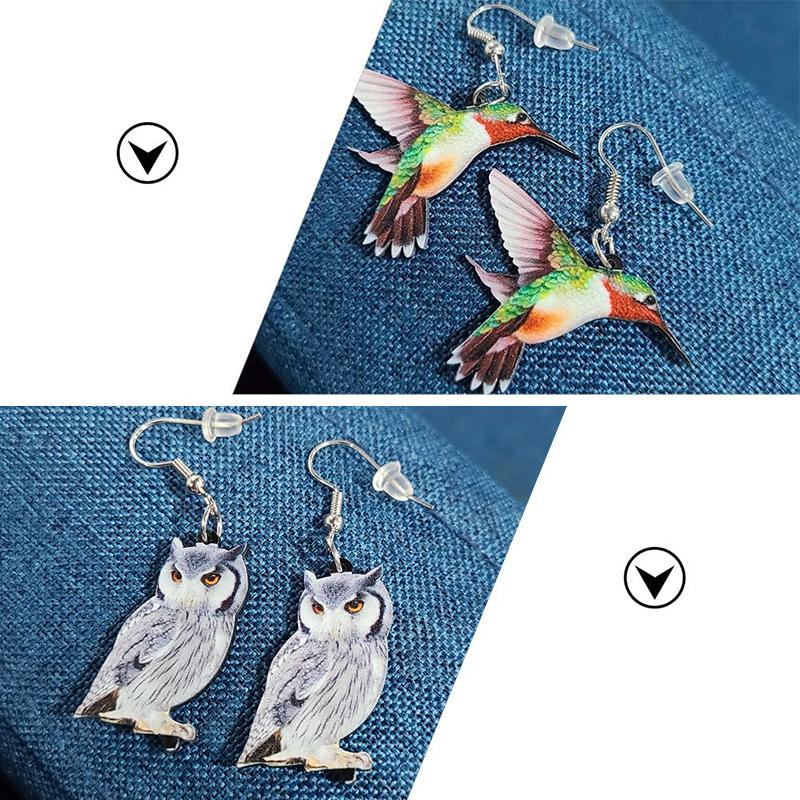 BowLift | Acrylic Drop Bird Earrings