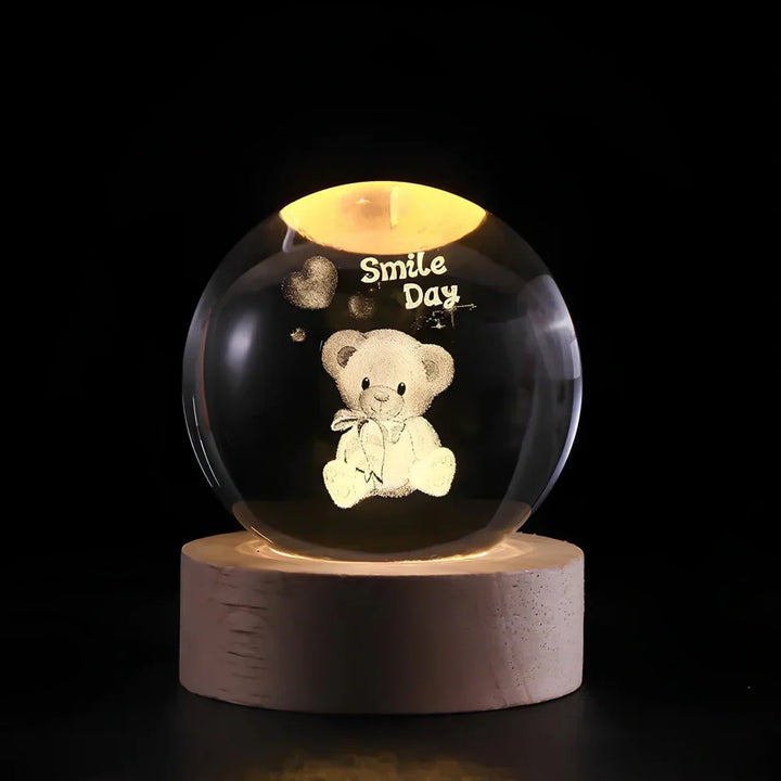 BowLift | LED Night Light with 3D Crystal Sphere