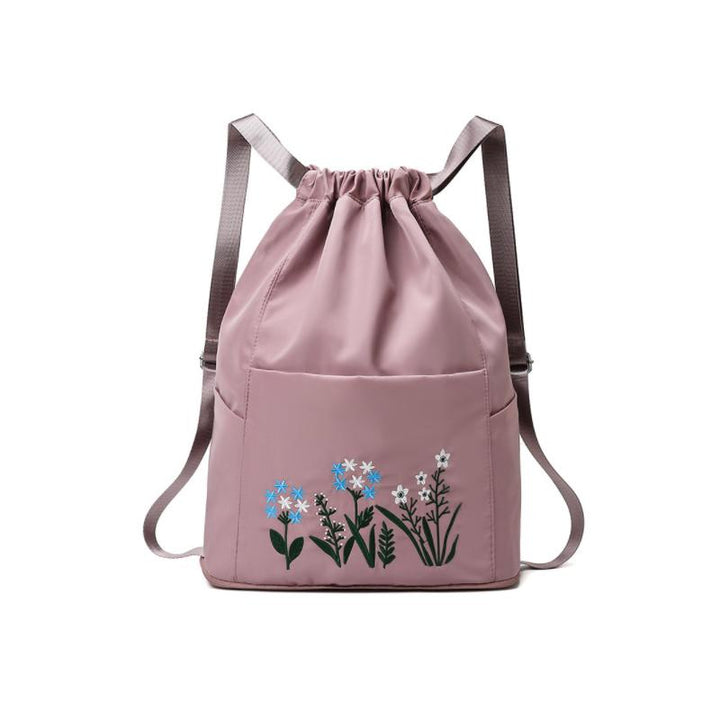 Multifunctional travel backpack with drawstring and embroidery | Bowlift