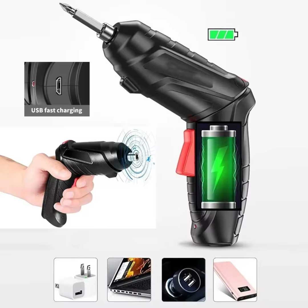 Electric Cordless Screwdriver - Lightweight Tool, Heavy-Duty Power Bowlift