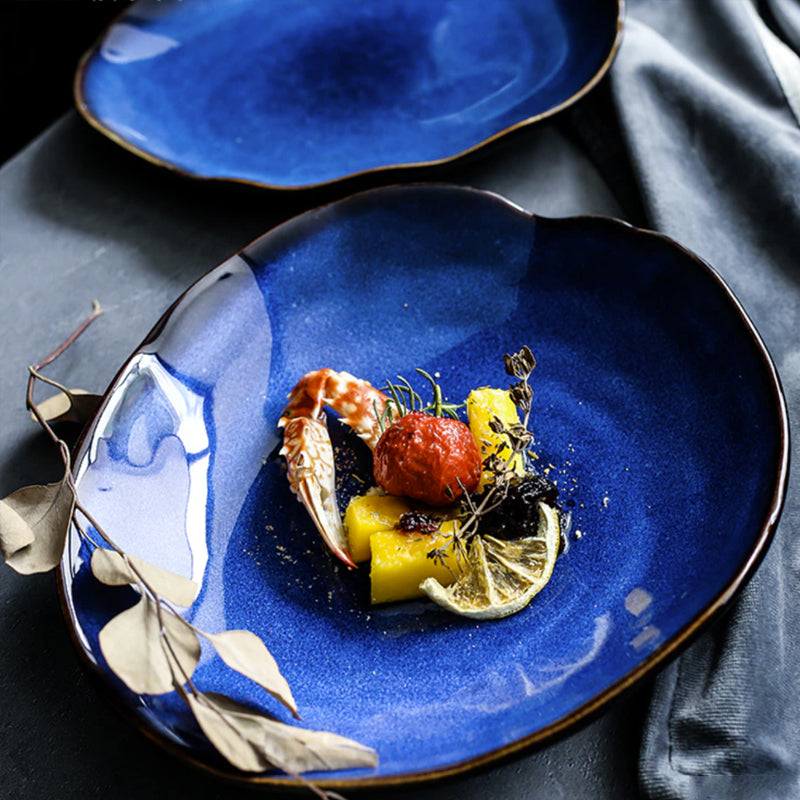 Ocean Waves Deep Blue Plate | Bowlift