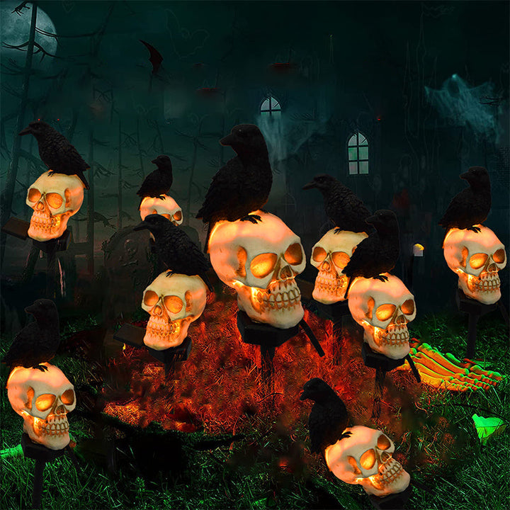 BowLift | Halloween Solar Skull Crow Decorative Lights