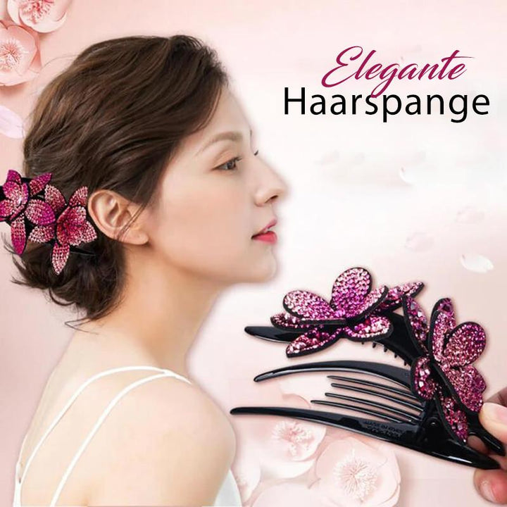 BowLift | Rhinestone Double Flower Hair Clip