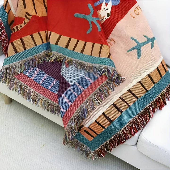 BowLift | Leopard Woven Tassel Blanket