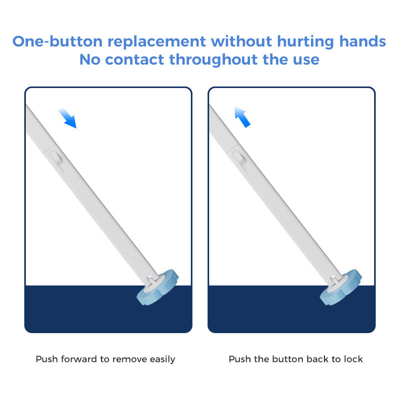 Toilet Wand Kit, Disposable Toilet Cleaning System with 18 Refill Heads | Bowlift