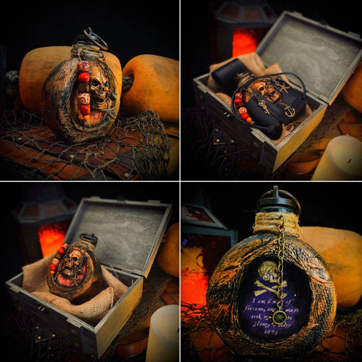Skull Pirate Rum Bottle made of Resin | Bowlift