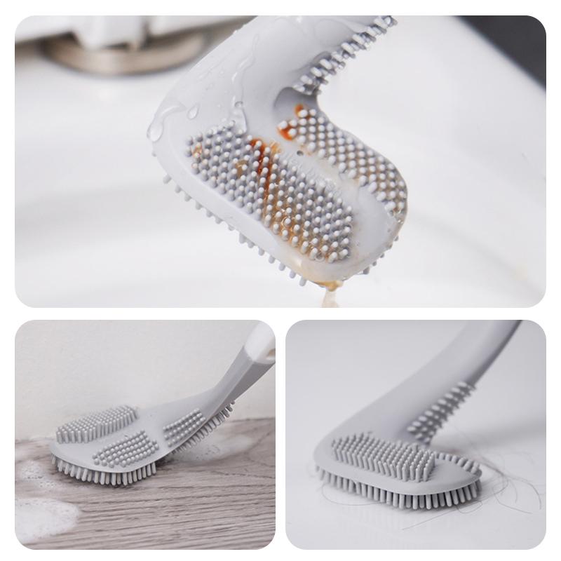 Long Handle Flexible Silicone Golf Toilet Brush | Bowlift
