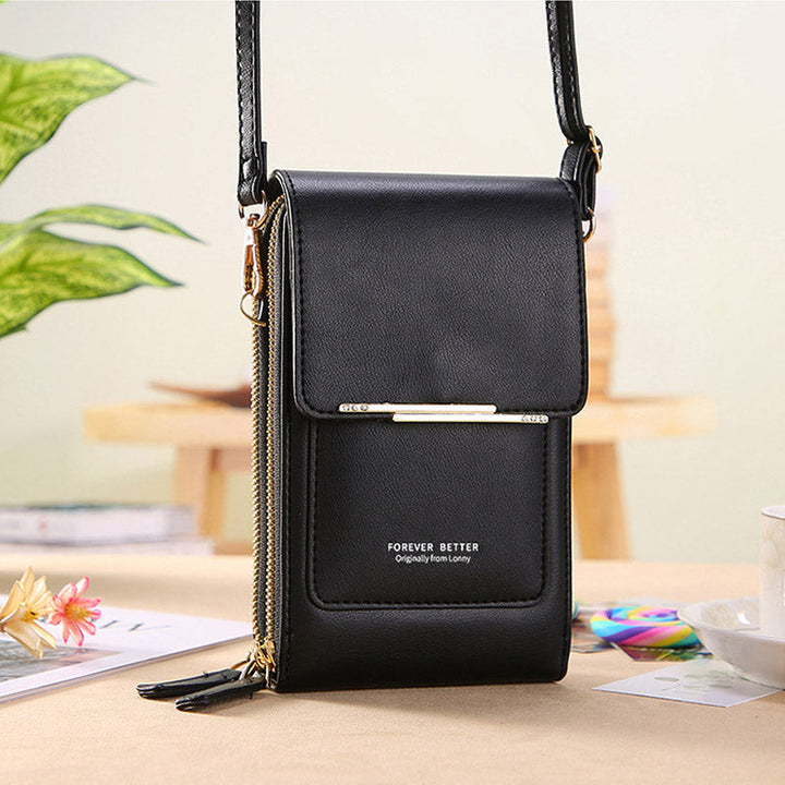 Anti-Theft Leather Bag with Touchscreen | Bowlift