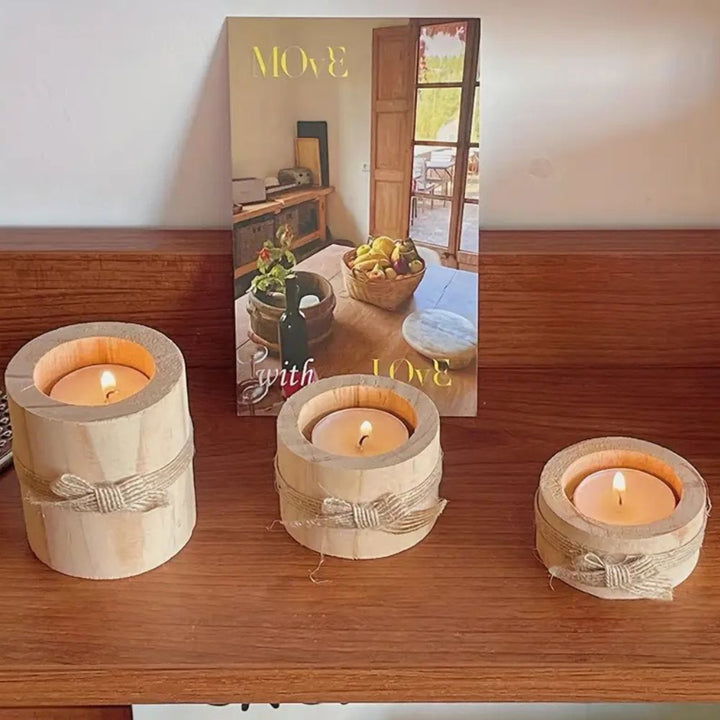 BowLift | Bamboo Essence Candle Holders | 3 sets