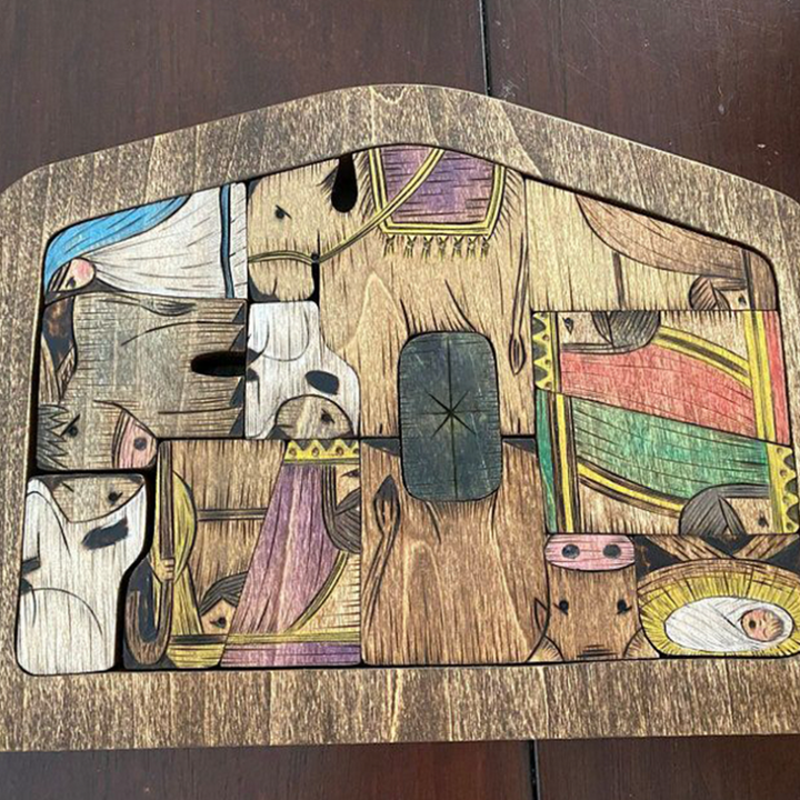 BowLift | Wooden Jesus Puzzle Set