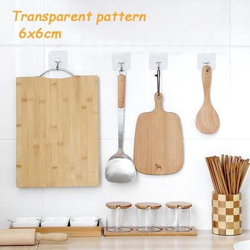 Self-Adhesive Wall Hooks, 10/20/30-Piece Options