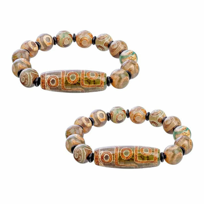 BowLift | Natural Agate Dzi Beads Bracelet