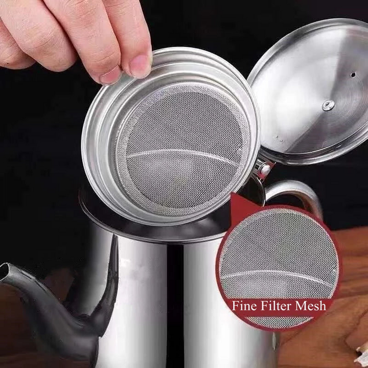 BowLift | Oil filter jug in stainless steel