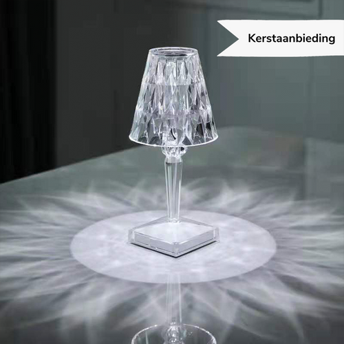 BowLift | LuxeCrystal Premium LED Table Lamp | Wireless | Dimmable Crystal Lighting | Mood Light & Decoration