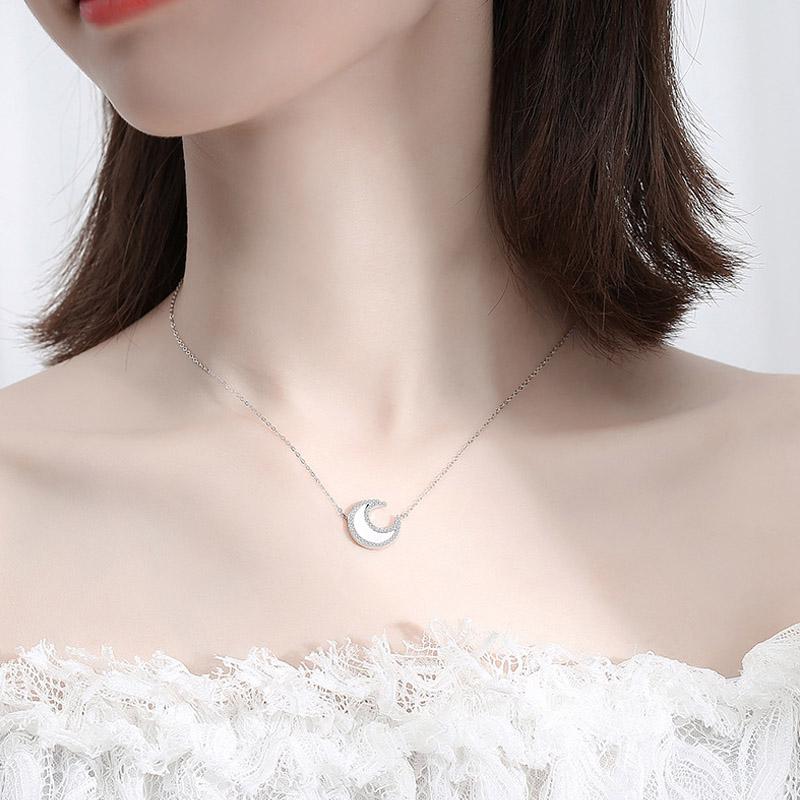 BowLift | Fashion Rhinestone Moon Necklace