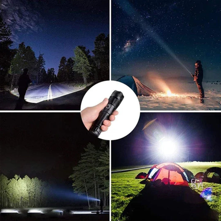Tactical rechargeable laser LED flashlight | Bowlift