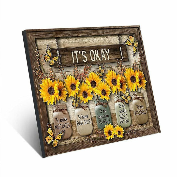 BowLift | Butterfly Sunflowers Wall Art