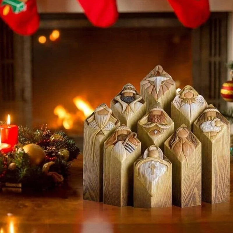 Heaven Nativity Tree Pillar Statues | Bowlift