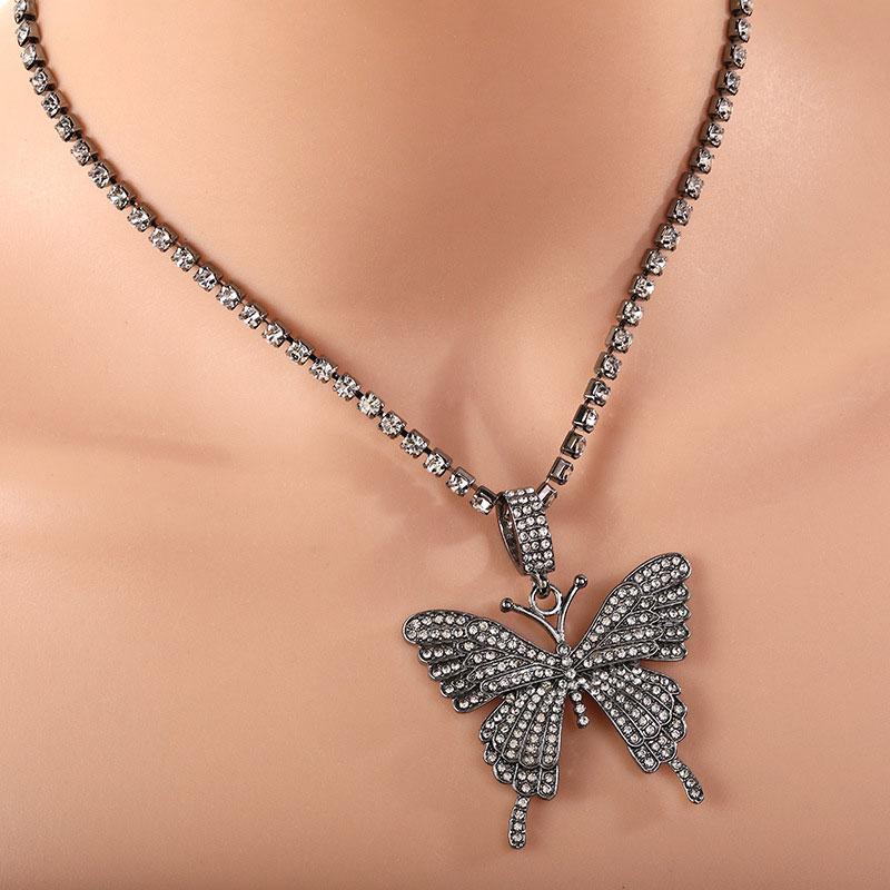 BowLift | Crystal Pave Butterfly Pendant Necklace