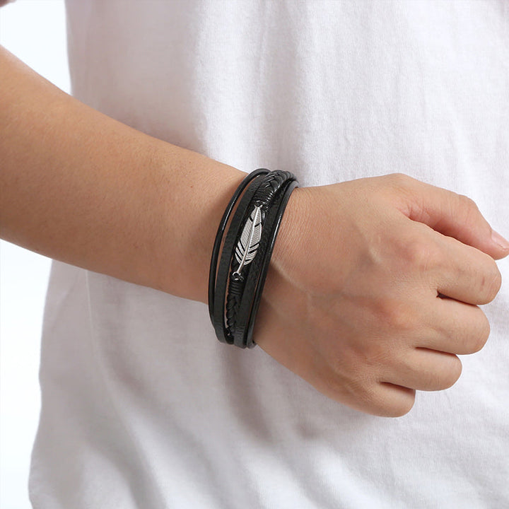 BowLift | Memorial Feather Men's Bracelet