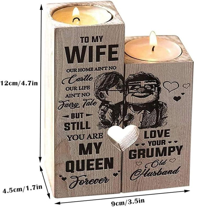 BowLift | Wooden heart candle holder