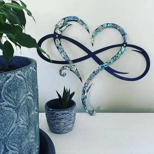 BowLift | Iron Wall Art with Infinity Heart Design