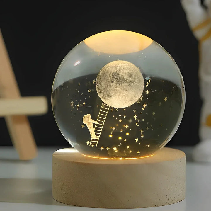 BowLift | LED Night Light with 3D Crystal Sphere