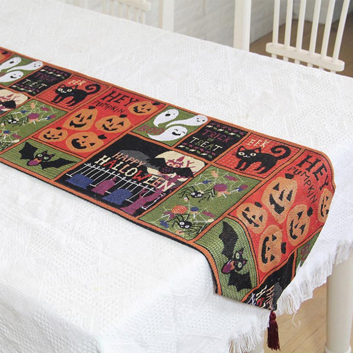 BowLift | Halloween Decorative Tablecloth Cotton Blend Table Runner 33x180cm