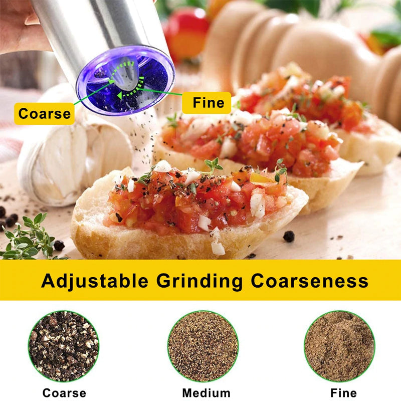BowLift | Automatic Electric Gravity Induction Salt and Pepper Grinder