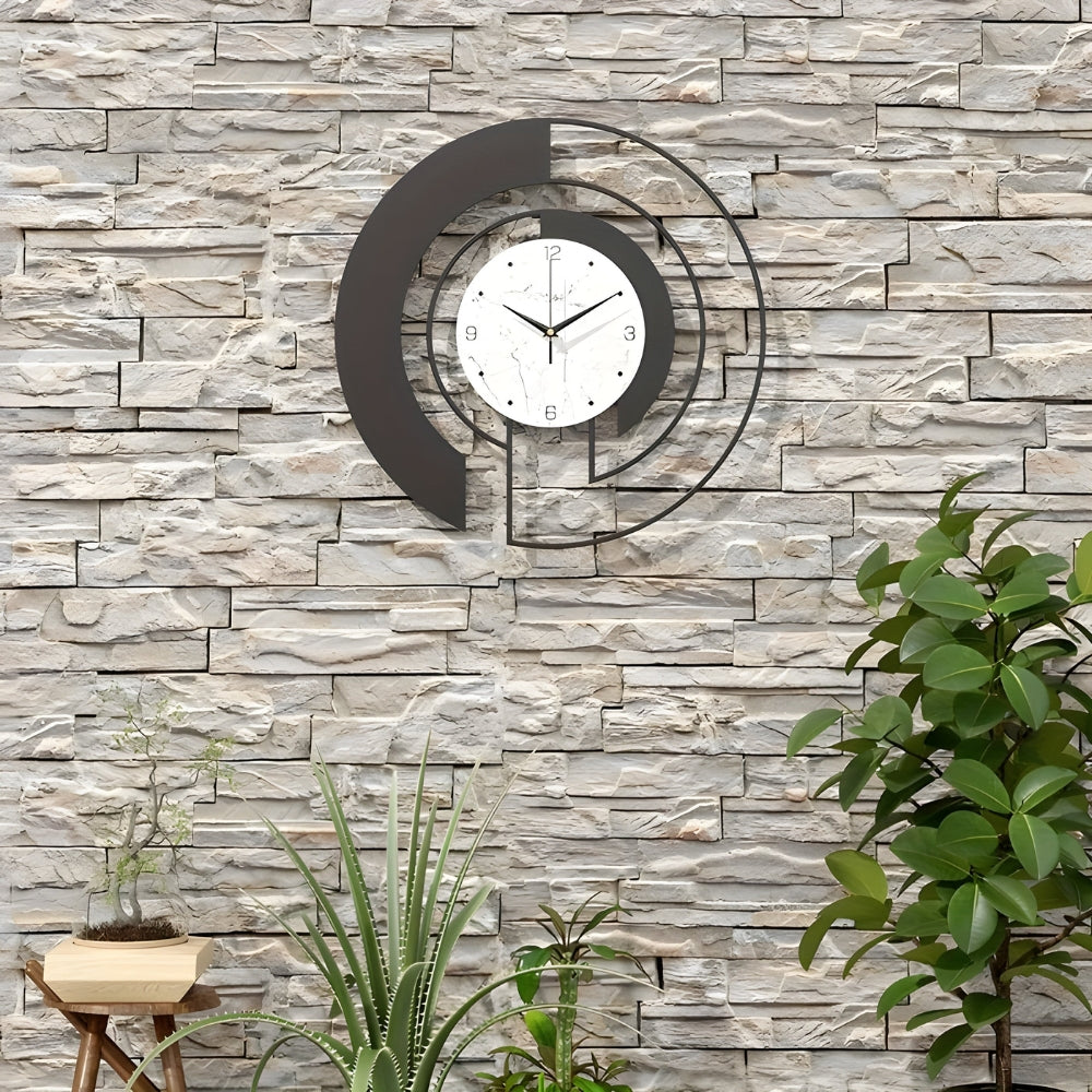 Quiet geometric wall clock with peaceful run for tranquil spaces Bowlift