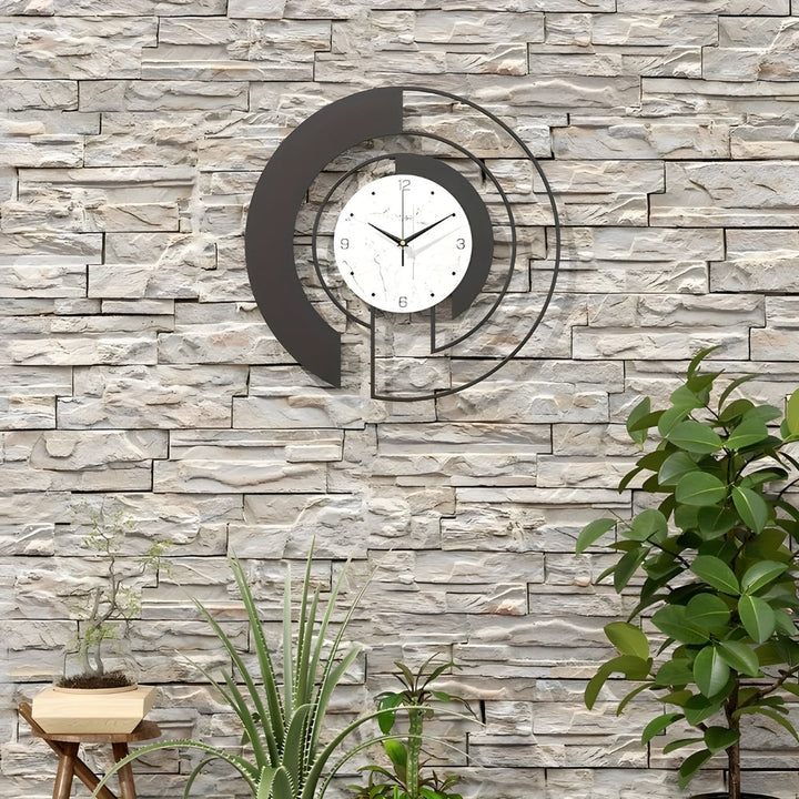 Quiet geometric wall clock with peaceful run for tranquil spaces Bowlift