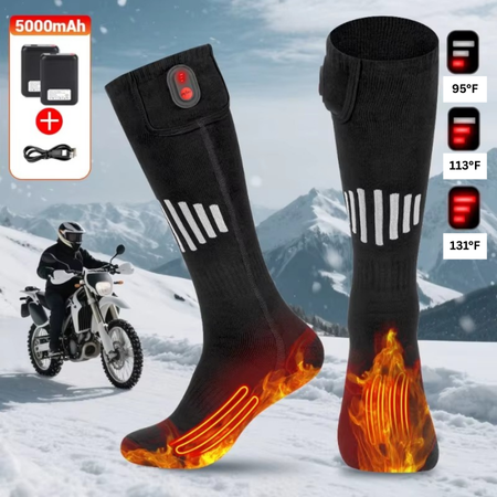 BowLift | Rechargeable USB Heated Socks with Electric Thermal Warming for Cold Weather