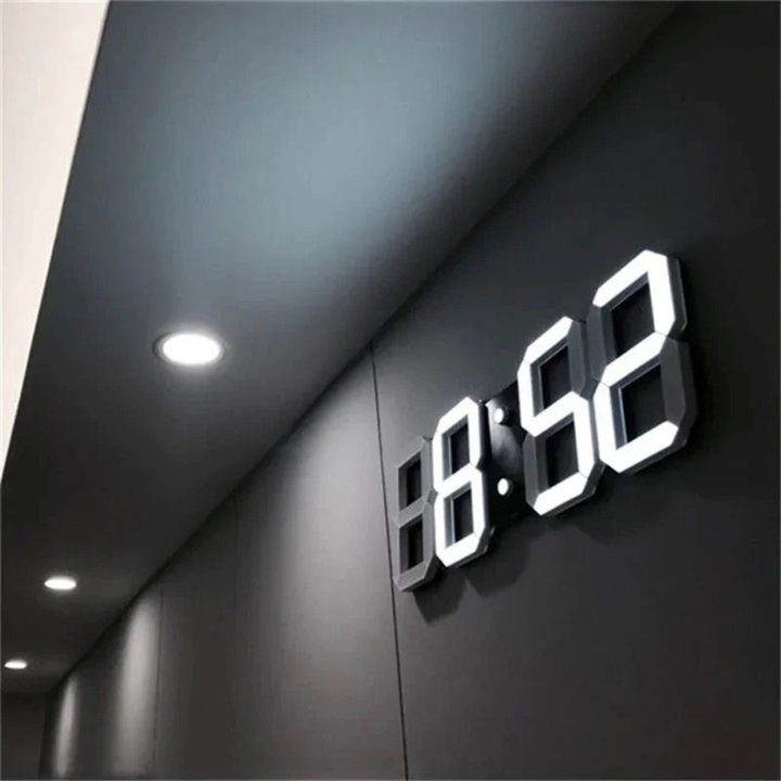 BowLift | Modern 3D LED Wall Clock – Digital Eye‑Catching Display