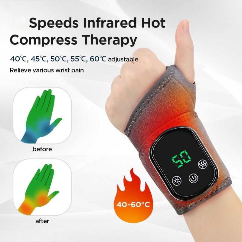 Heated Vibration Wrist Massager Bowlift