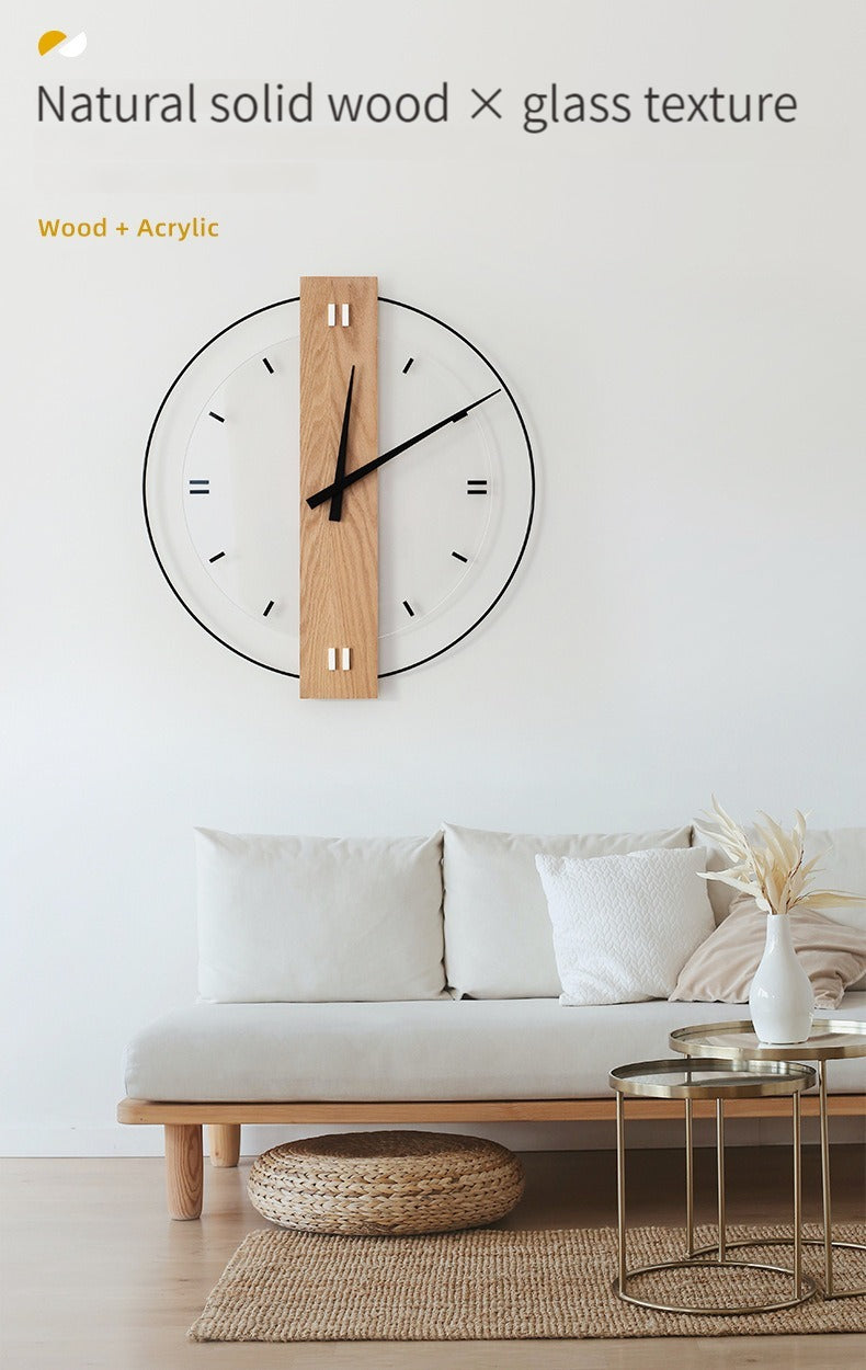 BowLift | Solid Wood Nordic Wall Decoration Clock 40cm