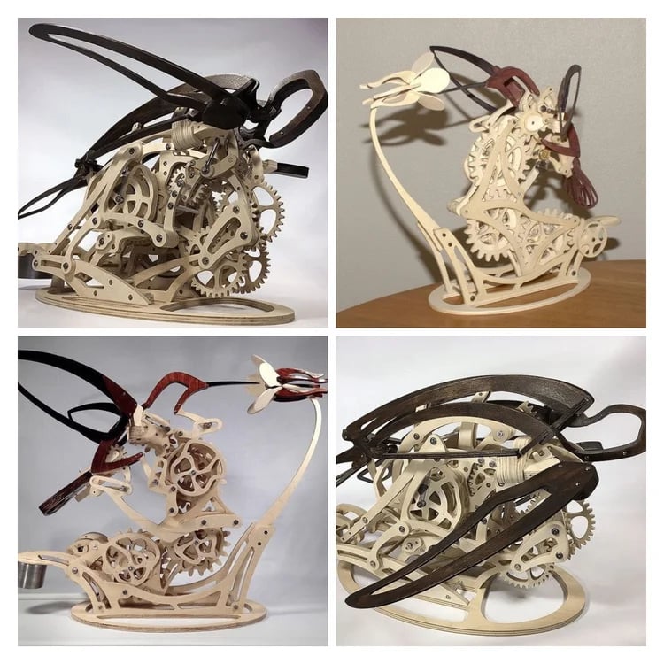 BowLift | 3d Wooden Mechanical Hummingbird