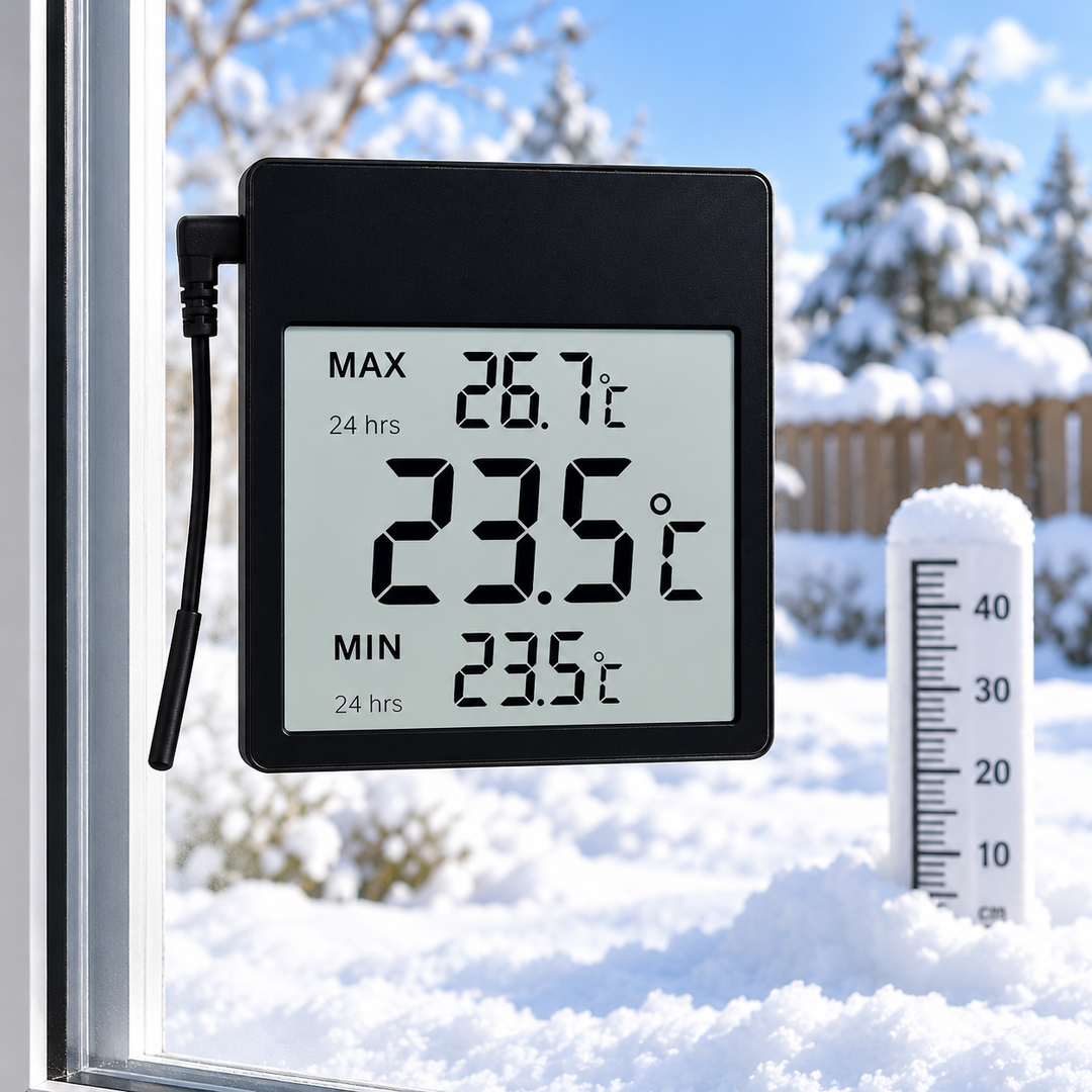 Large LCD Digital Thermometer with External Probe Bowlift