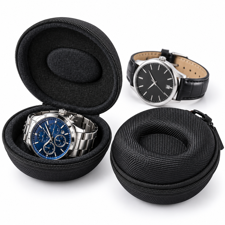 Hard Shell Zippered EVA Watch Travel Case Bowlift