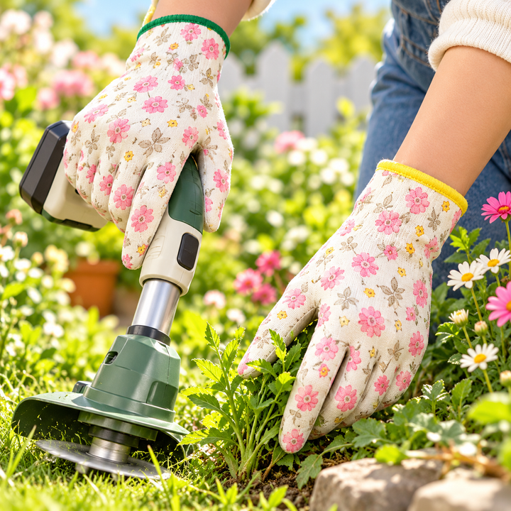 Floral Coated Grip Gardening Gloves Bowlift