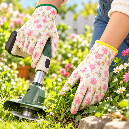 Floral Coated Grip Gardening Gloves Bowlift