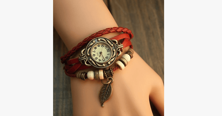 BowLift | The Boho-Chic Leaf Vintage Watch