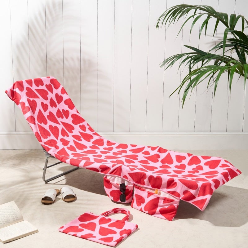 BowLift | Sun Lounger Towel with Pockets Storage in a Bag
