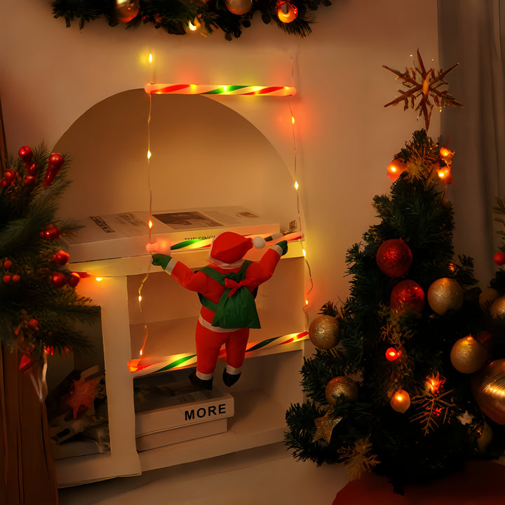BowLift | Christmas Lights Climbing Santa Ladder Display