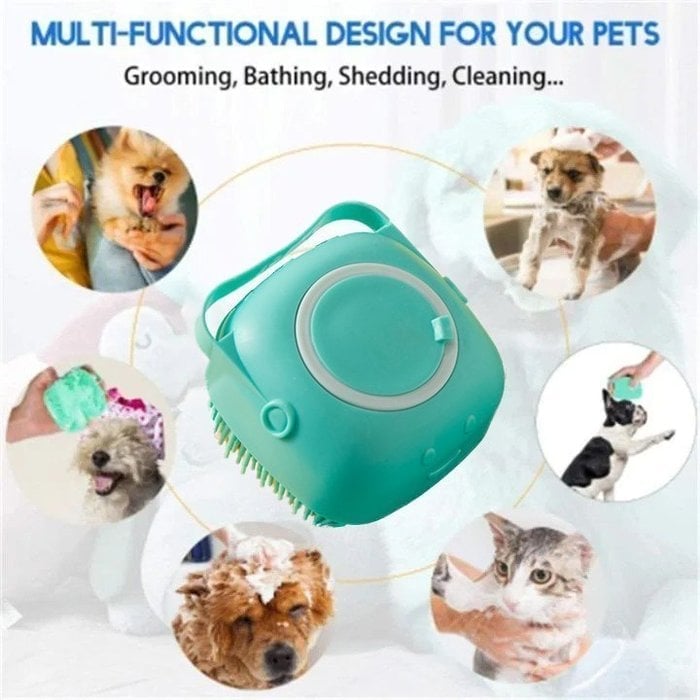 BowLift | Bathroom Pet Bath Brush Massage Soft Silicone Comb Pet