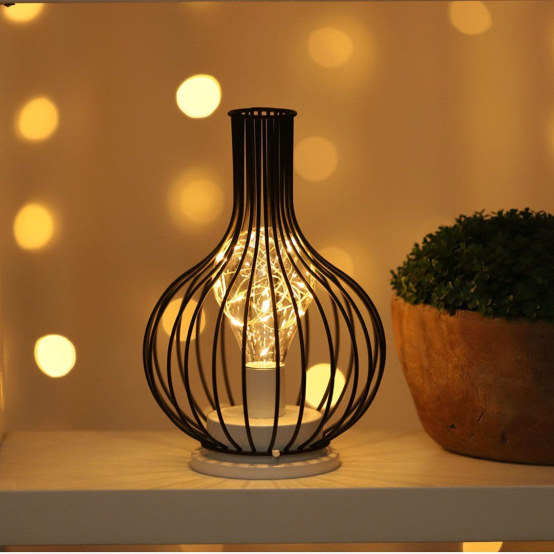 BowLift | Modern Black Table Lamp with Fabric Shade 45cm