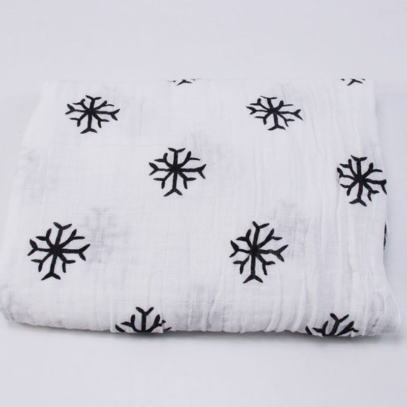 Cotton Muslin Baby Blanket with Heart Pattern Bowlift