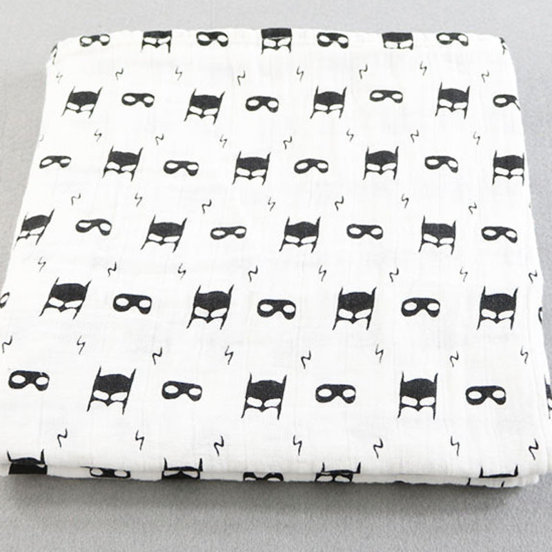 Cotton Muslin Baby Blanket with Heart Pattern Bowlift