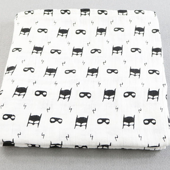 Cotton Muslin Baby Blanket with Heart Pattern Bowlift