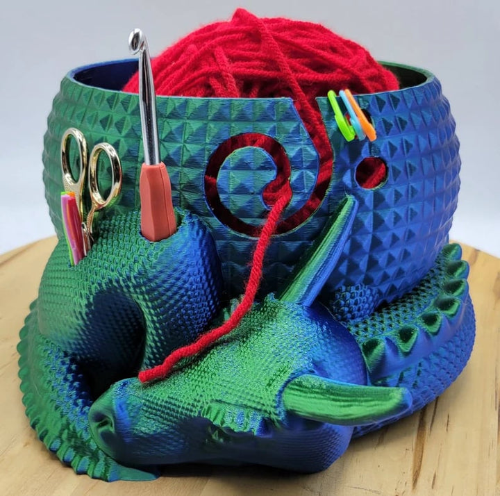 BowLift | Large Fantasy Dragon and Egg Fantasy Bowl Knitting or Crochet Bowl