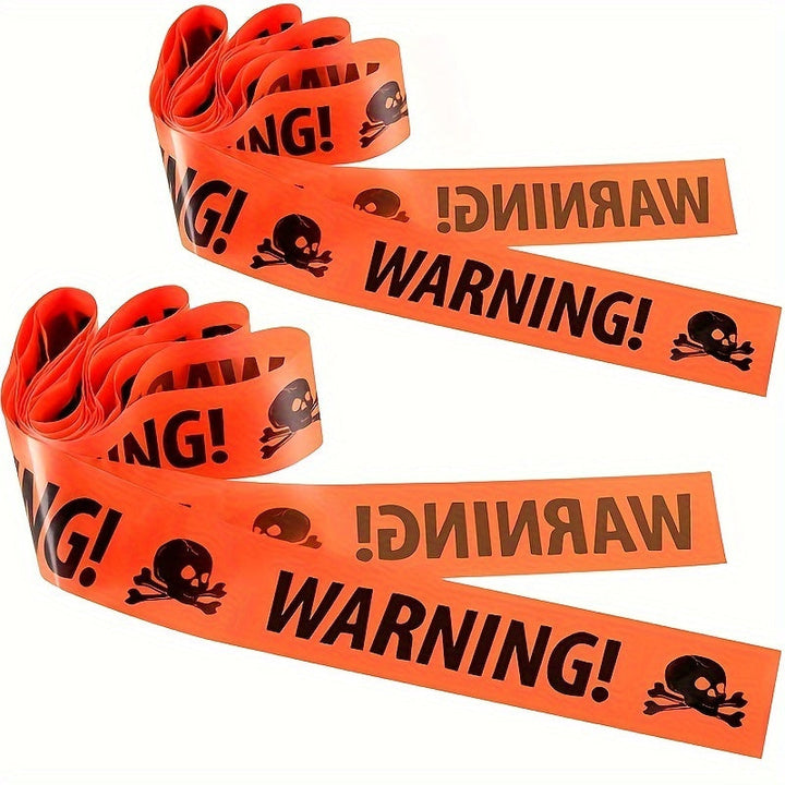 BowLift | Halloween Warning Tape Plastic Skull Banner